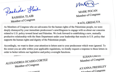 12 members of Congress tell Blinken: Take Action now on Palestinian human rights